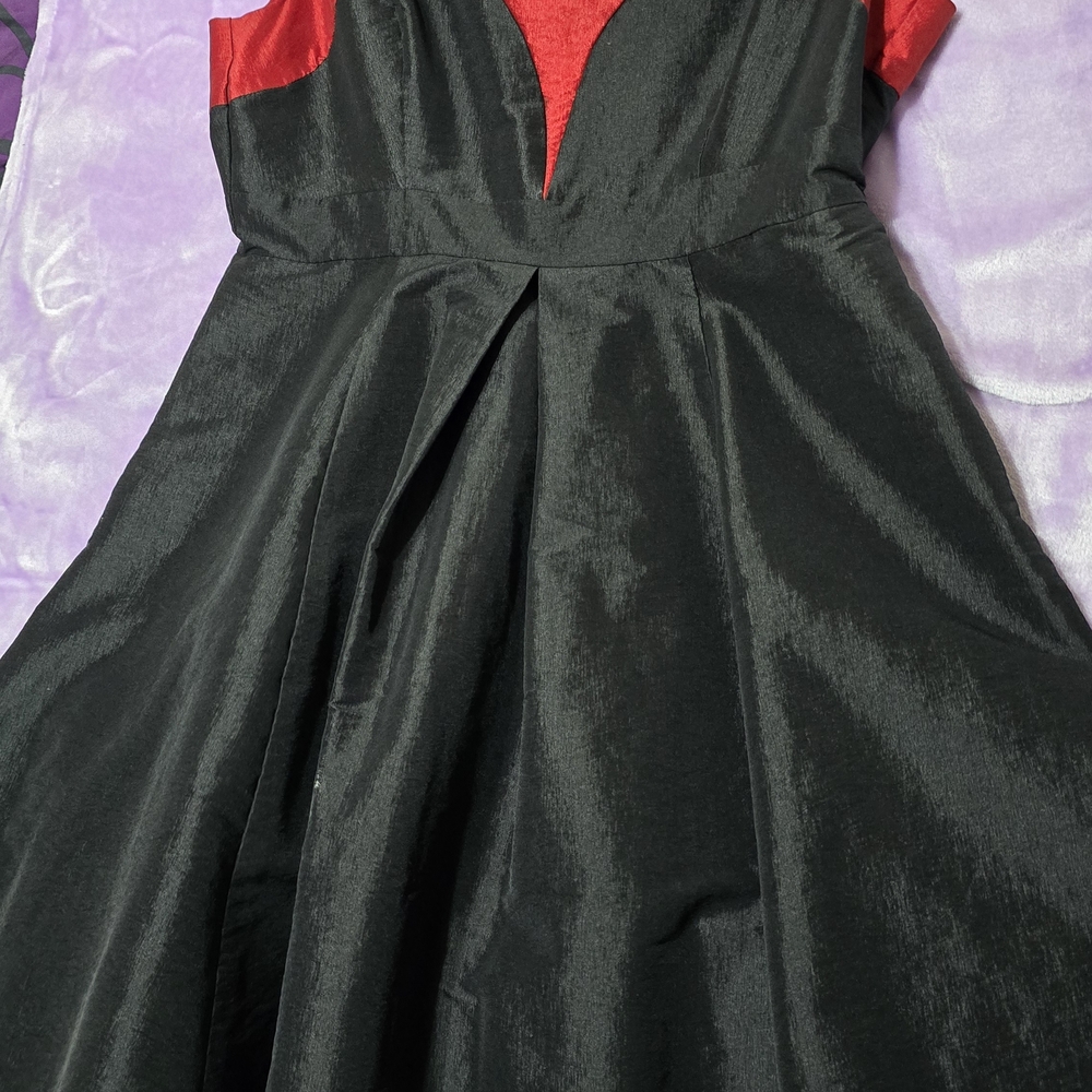 Elegant Black and Red Dress